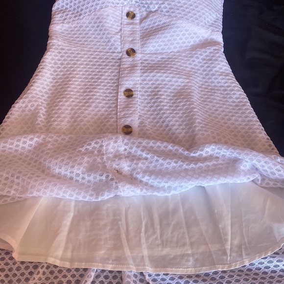DRESSFO: White Buttoned Cami Dress - Picture 2 of 5